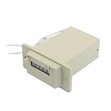 uxcell 電磁体カウンター　プラスチック製　グレー　AC220V 5デジタル　ホワイト