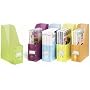 Plastic Organizer Boxes-Magazine Storage -Set of 5 (Multi) (12 1/3"H x 4"W x 9 3/4"L)