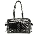 Kwigy-bo Alex Luxe Dog Carrier- Black Patent