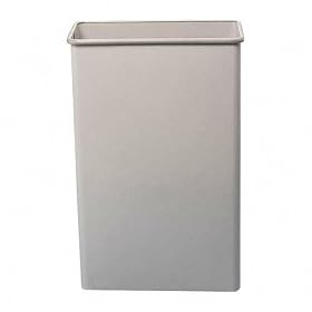 Wastebasket, Steel, Rectangular, Firesafe, 22 Gal, 20-3 4 x 11 x29-1 2, Sand SAF9618SA by Safco