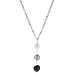 Sterling Silver White, Grey and Black Freshwater title=