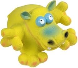 Vo-Toys Latex Stuffed Gigantic Yellow Hippo Dog Toy