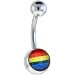 Jewelry : VIBRANT RAINBOW Logo Belly Button Ring