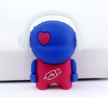 32 GB Flash Drive Thumb Memory Cool Fun Sticks Pen Cut music heart blue