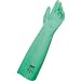 MAPA StanSolv A-18 Nitrile Unlined Heavyweight Glove, Chemical Resistant, 0.022" Thickness, 18" Length, Size 10, Green (Bag of 12 Pairs)