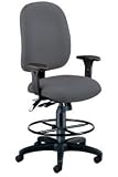 Gray OFM Ergonomic Executive,Computer Task Stool with Adjustable Drafting Kit