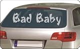 Zoom Produkt-Bild: Aufkleber Bad Baby - silber, Heckscheiben-Tattoo