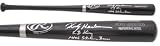 Rickey Henderson Autographed Baseball Bat with Stolen Base King, 1406 Stolen Bases Inscription