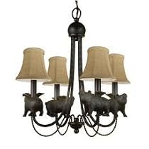 Four-Light Flying Pigs Chandelier