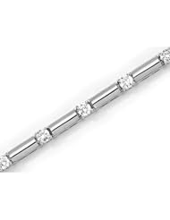 14K White Gold Diamond Bracelet