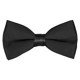 Black Satin Mens 2 1/2" Bow Tie