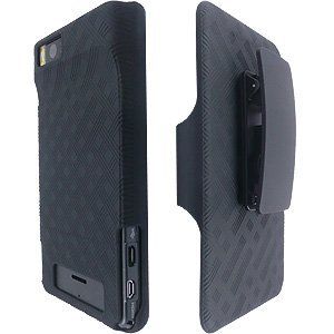 Superior Rubberized Hard Shell Case w/ Holster for Motorola DROID X