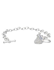 Hersheys 14KT Small 3D Bracelet with One Diamond Kiss 0.50CT Charm