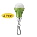 Neiko 2-Pack Keychain LED Light Bulb Charm Flashlight - Green
