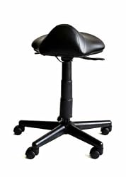 Saddle Stool, Hair Cutting Stool S116B Black Vinyl