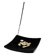 Black Soapstone Incense Holder with Mother of Pearl Inlay and Incense