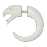 2 CARVED BONE EARRING EAR EXPANDER EARRING