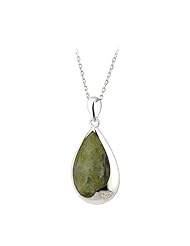 [CJS45264] Sterling Silver Trinity Knot Pendant with Connemara Marble