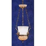 00-2075-R3-R7 U Pendant in Garnet patine and Peach patine carved by LEDS