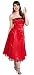 50's Strapless Satin Formal Bridesmaid Gown Holiday Prom Dress