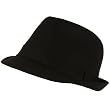 Gabardine Fedora Trilby Gangster Hat Black 3XL Size 8