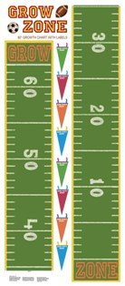 SPORTS GROWTH CHART APPLIQUES PEEL AND STICK