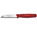 Forschner by Victorinox Paring Knife, 3.25-inch Sheep's Foot Blade, Small Red Polypropylene Handle