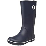 Crocs Women's Crocband Jaunt Rain Boot,Navy,5 W US