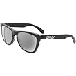 Oakley Frogskins Men's Limited Collector Editions Designer Sunglasses w/ Free B&F Heart Sticker - Polished Black/Grey