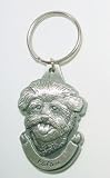 Pewter Maltese Key Chain Ring Made in the USA