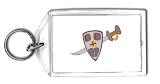 Keychain with sword, England, protection, metal, protective, armour, Europe, armor, United Kingdom, safeguard, shield, power