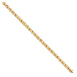 7.25in Gold-plated 3mm Diamond Cut French Rope Bracelet