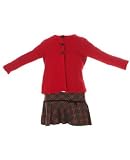: Good Lad Apparel 3pc Red Sweater/White L/S Shirt and Skirt Set
