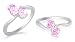 Oval Cut Pink Cz Ring Sterling Silver Size 6