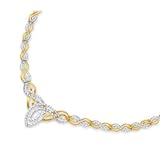 14k Two-Tone Fancy Diamond-Cut Celtic Necklace - 17 Inch