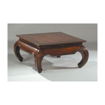 OSIA Table basse Acajou carrée 70x70x35 cm