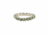 Toe Ring - T10 - Crystal Band ~ Peridot (Green)
