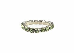 Toe Ring - T10 - Crystal Band ~ Peridot (Green)