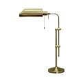 Metal Pharmacy Table Lamp with Adjustable Pole - Antique Brass