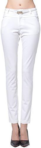 Women's Relaxed Fit and Soft Comfortable Ankle Leggings (XS, White)