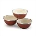 New Signature Enamel on Steel 3-Piece Prep Bowls -Red High Quality