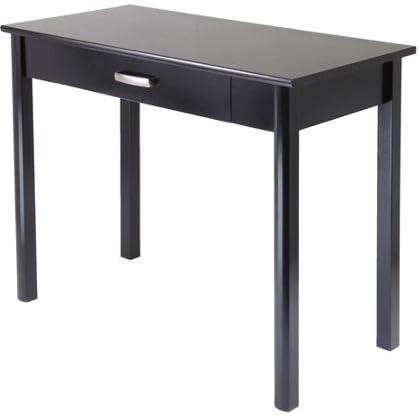 Black Finish Wood Liso Writing Desk, Espresso