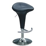 Tabouret de bar design - chrom&eacute; noir - M-90002-1-B