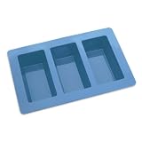 SiliconeZone Mini Loaf Pan 3 Loaves, Blue