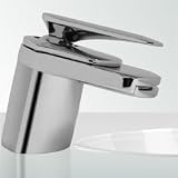 Design Einhandmischer Waschtischarmatur SA-014, Wasserhahn mit einhebelmischer Mischbatterie fürs Waschbecken im Bad, Sanitär-Armatur aus Chrom (verchromt), als Badarmatur / Hahn für jeden Waschtisch einsetzbar, DAW - Armaturen