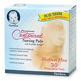 Gerber Premium Contoured Nursing Pads, Medium Flow, 30 ea