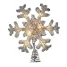 12" Ice Palace Lighted White Snowflake Christmas Tree Topper - Clear Lights
