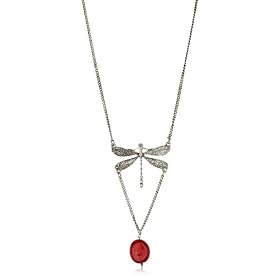 Lucky Brand Cross Culture Silver-Tone Dragonfly Pendant Neckl