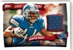 2010 Topps Peak Performance Relics #PPR-JB Jahvid Best - Detroit Lions (Piece of Authentic Jersey) (Football Cards)