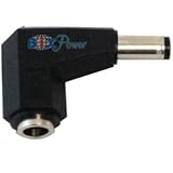 BiXPower LC52 - Right Angle Connector Converter for 5.5 x 2.1mm Power Connector - LC52